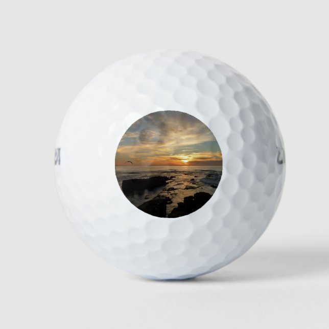 San Diego Sunset I California Seascape Golfball (Vorderseite)