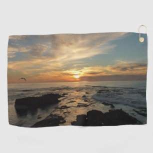 San Diego Sunset I California Seascape Golfhandtuch