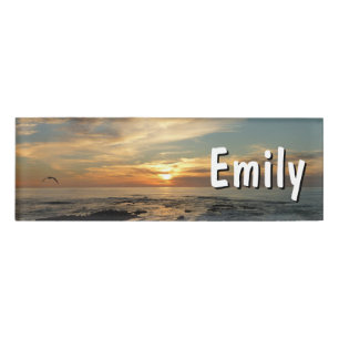 San Diego Sunset I California Seascape Namenschild