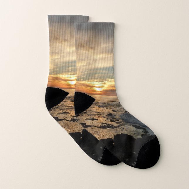 San Diego Sunset I California Seascape Socken (Paar)