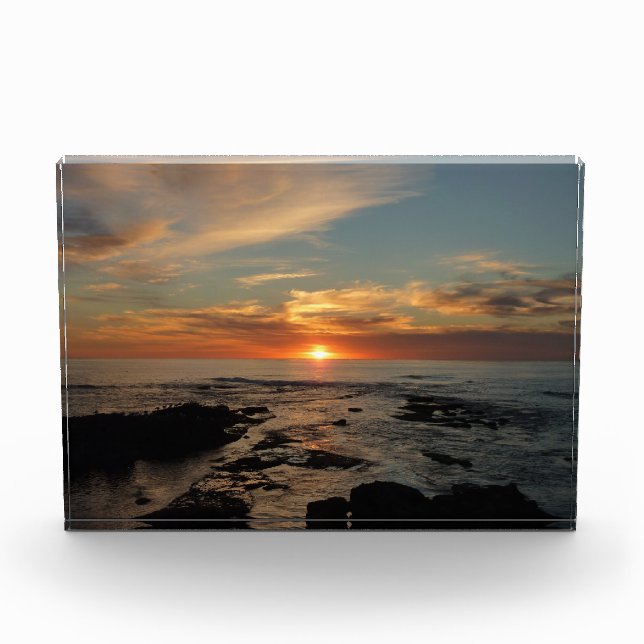 San Diego Sunset II California Seascape Fotoblock (Vorderseite)