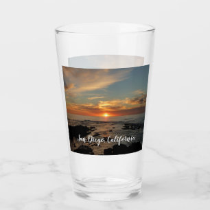 San Diego Sunset II California Seascape Glas