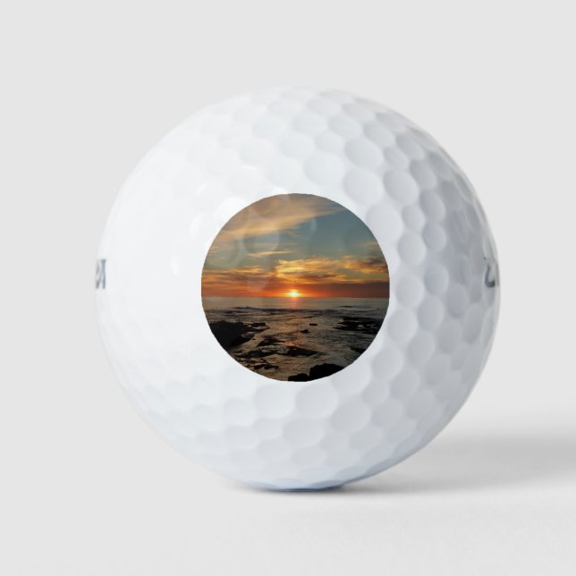 San Diego Sunset II California Seascape Golfball (Vorderseite)