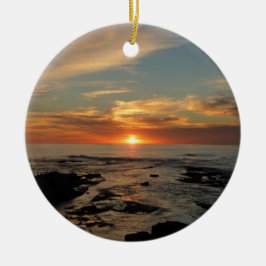 San Diego Sunset II California Seascape Keramikornament