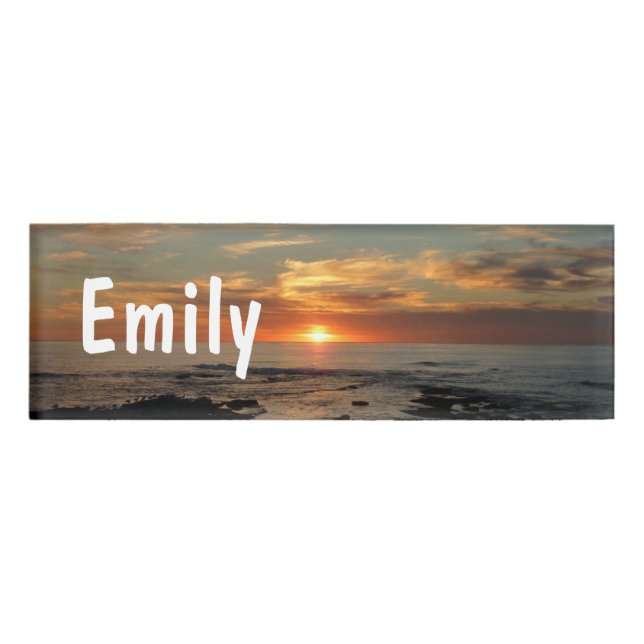San Diego Sunset II California Seascape Namenschild (Vorderseite)