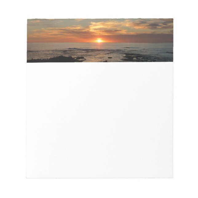 San Diego Sunset II California Seascape Notizblock (Vorderseite)