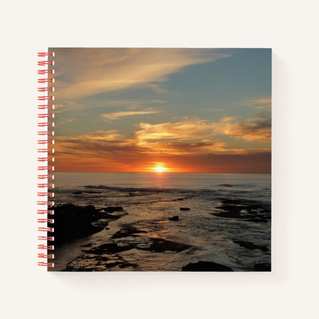 San Diego Sunset II California Seascape Notizbuch (Vorderseite)