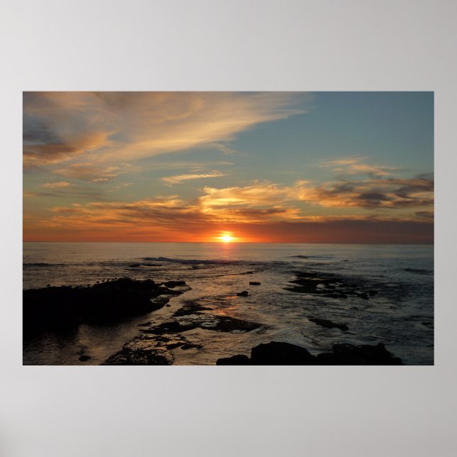 San Diego Sunset II California Seascape Poster (Vorne)