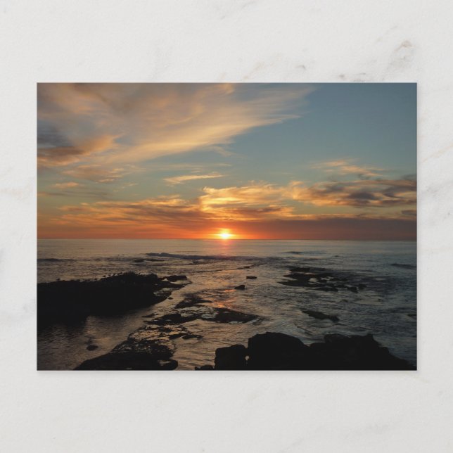 San Diego Sunset II California Seascape Postkarte (Vorderseite)