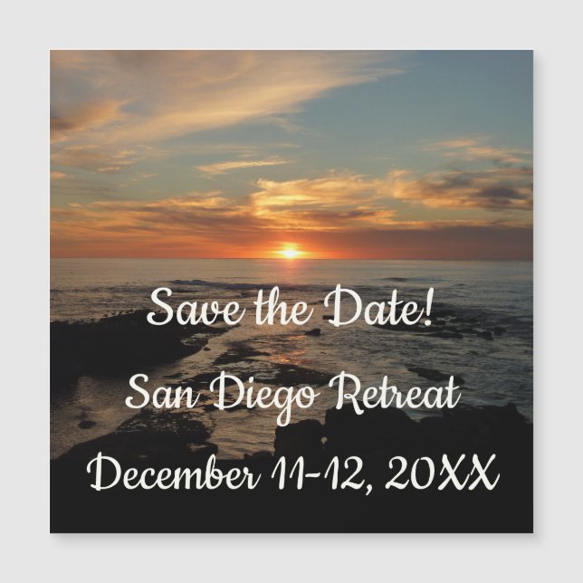 San Diego Sunset II Save the Date Magnetkarte (Vorderseite)