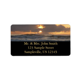 San Diego Sunset IV California Seascape Adressaufkleber