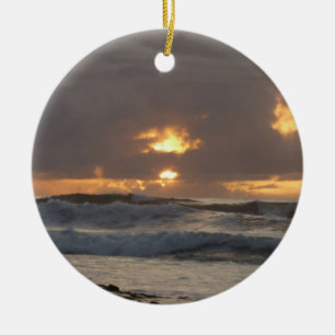 San Diego Sunset IV California Seascape Keramik Ornament