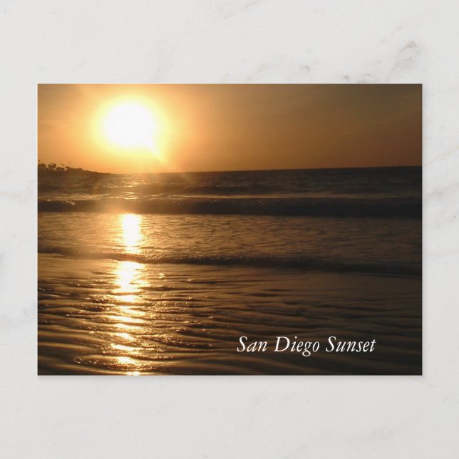 San Diego Sunset Postcard Postkarte (Vorderseite)