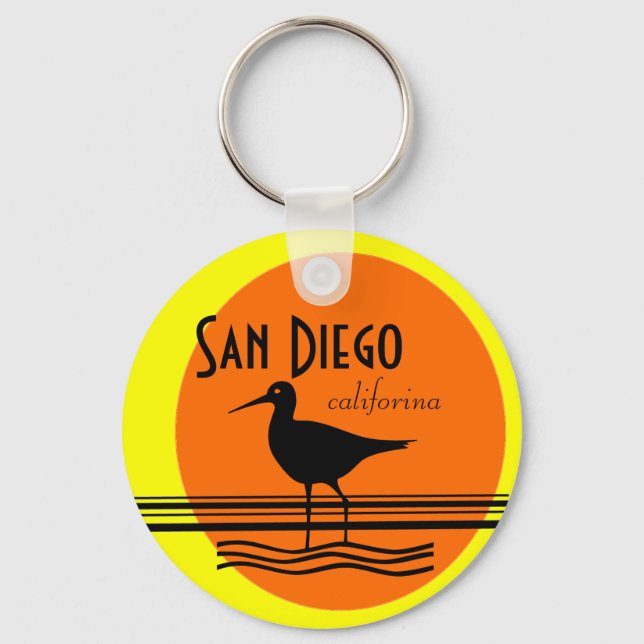 San Diego-Sunset Souvenir Schlüsselanhänger (Vorderseite)