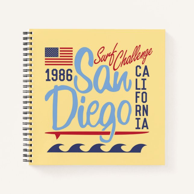 San Diego Surf Challenge 1986 Notizbuch (Vorderseite)