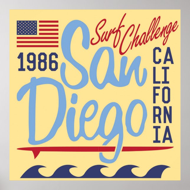 San Diego Surf Challenge 1986 Poster (Vorne)