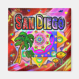 San Diego Tropical Friends Magnet