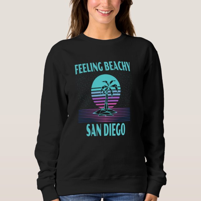 San Diego Urlaub  Coole Palme Sweatshirt (Vorderseite)