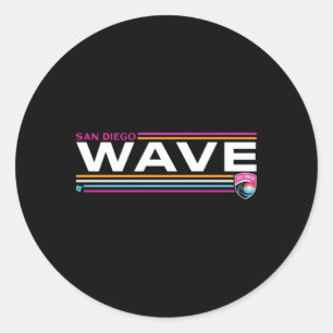 San Diego Wave FC Streifen Nwsl Soccer Runder Aufkleber