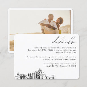 San Diego Wedding Hotel Zimmerblockdetails Begleitkarte