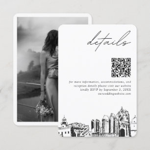 San Diego Wedding Modern Details QR Code Begleitkarte