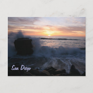 San Diego weht bei Sonnenuntergang Postkarte