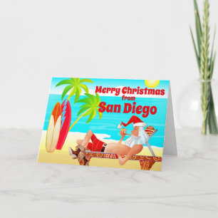 San Diego Weihnachten und Surfbretter Strand