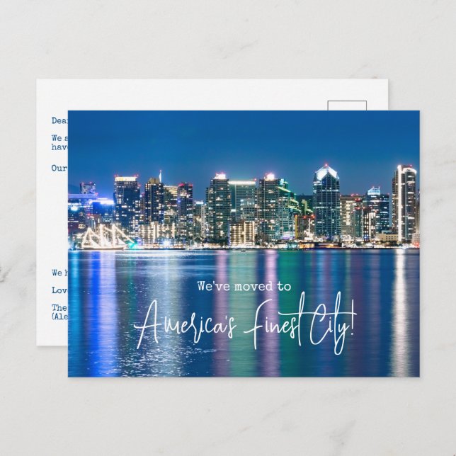 San Diego Wir haben Bewegung Ankündigung Postkarte (Vorne/Hinten)