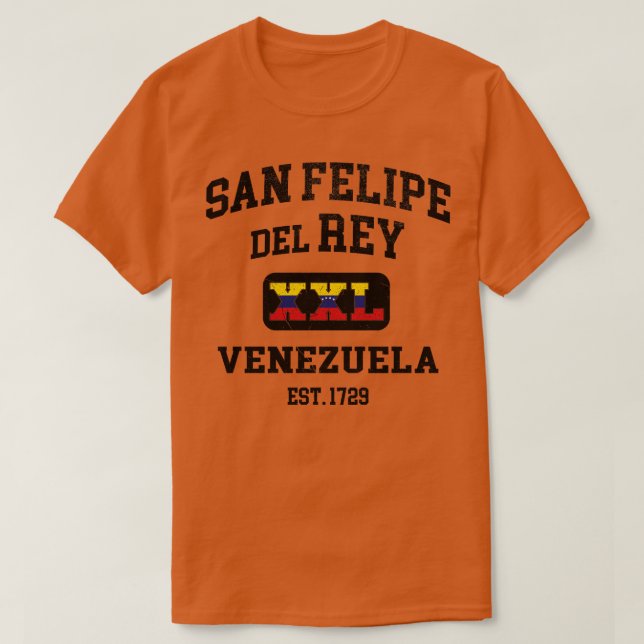 San Felipe del Rey Venezuela XXL Athletisches Desi T-Shirt (Design vorne)