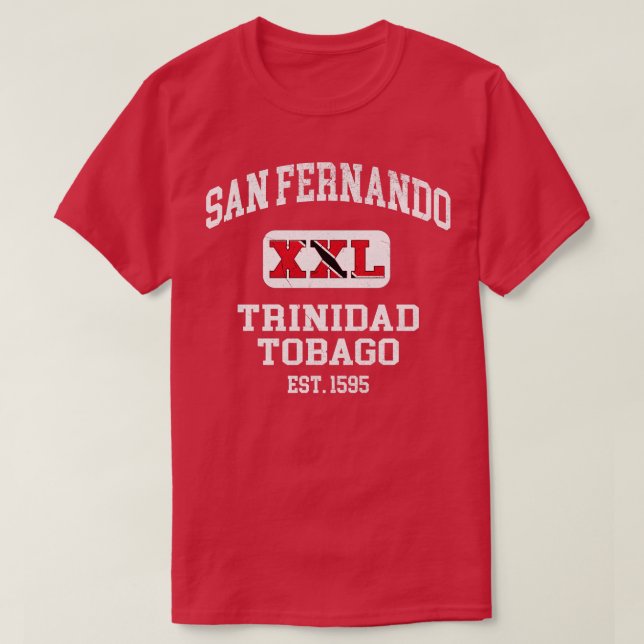 San Fernando Trinidad und Tobago XXL Athletic desi T-Shirt (Design vorne)