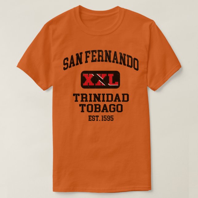 San Fernando Trinidad und Tobago XXL Athletic desi T-Shirt (Design vorne)