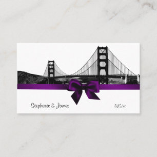 San Fran Skyline Etched BW Lila Platzkarten #2