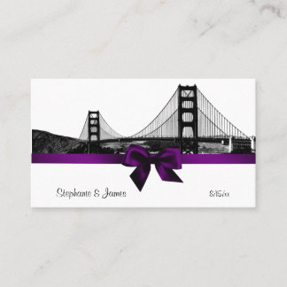 San Fran Skyline Etched BW Lila Platzkarten #2