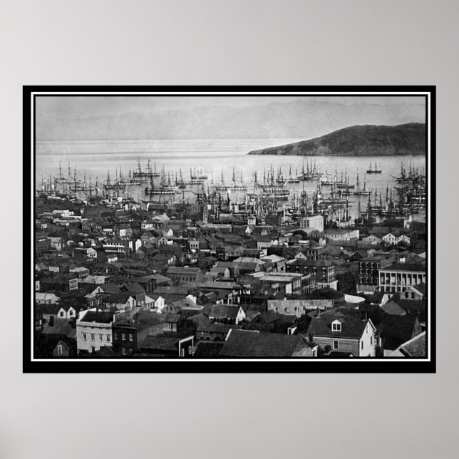 San Francisco 1851 Vintag Foto Poster (Vorne)