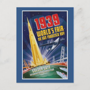 San Francisco 1939 Weltmesse Vintage Postkarte