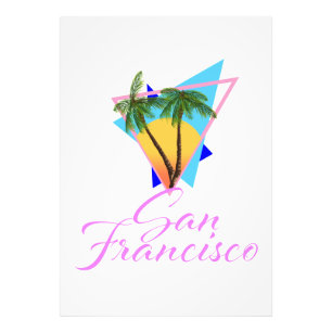 San Francisco 80er palm Fotodruck