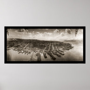 San Francisco Airship Photo 1908 Poster