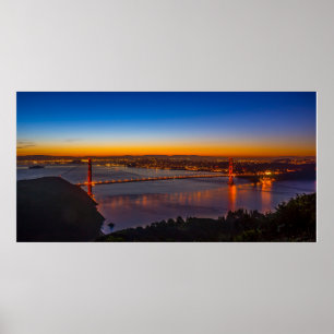 San Francisco am Dämmerungs-panoramischen Plakat