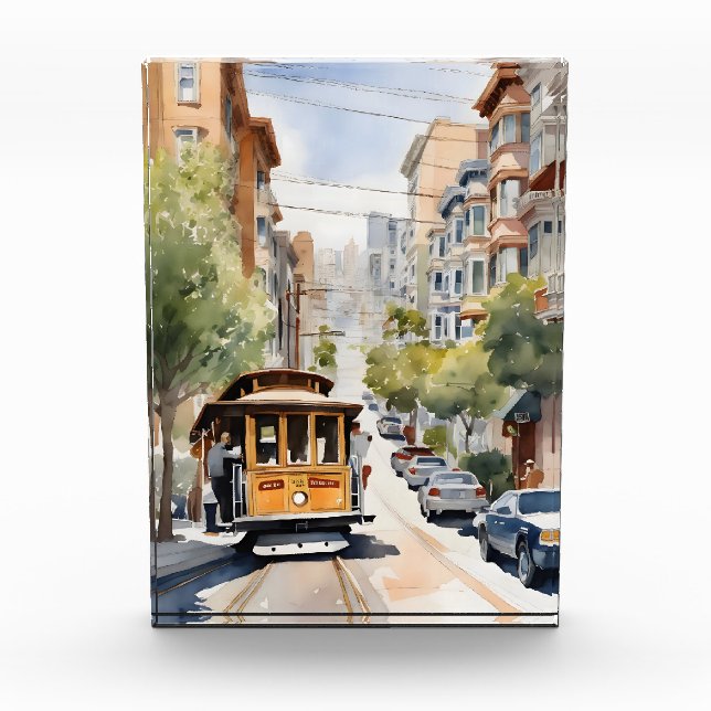 San Francisco Aquarell Fotoblock (Vorderseite)