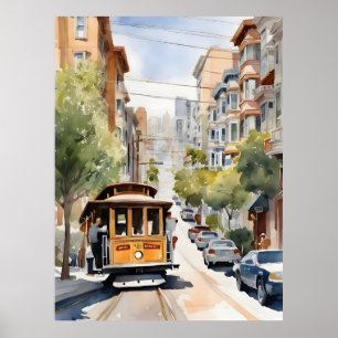 San Francisco Aquarell Poster
