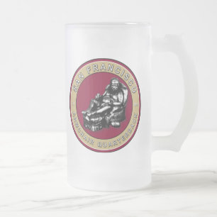 San Francisco Armchair Quarterback Football Glass Mattglas Bierglas