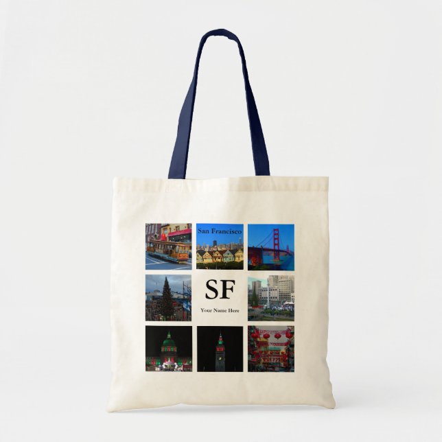 San Francisco Attractions Collage #3 Tote Bag Tragetasche (Vorne)