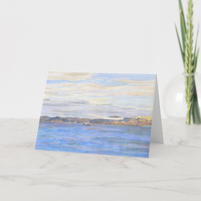 San Francisco Bay 1984 , Blue Angels über Alcatraz Karte (Vorderseite)