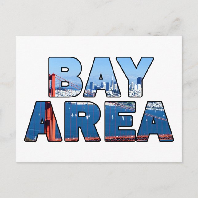 San Francisco Bay Area Postkarte (Vorderseite)