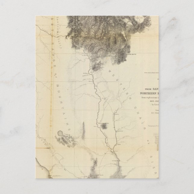 San Francisco Bay bis N Grenze Kaliforniens Postkarte (Vorderseite)