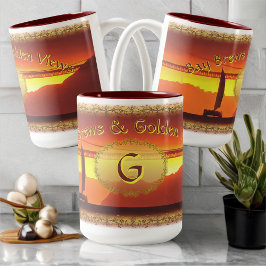 San Francisco Bay Brauereien & Goldene Ansichten 1 Zweifarbige Tasse