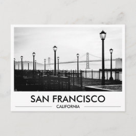 San Francisco Bay Bridge Embarcadero Schwarzweiß Postkarte