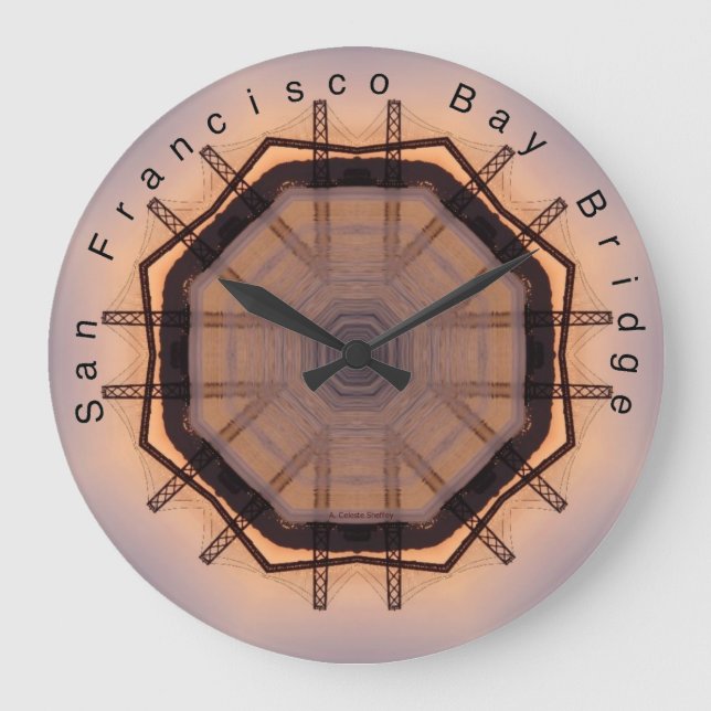 San Francisco Bay Bridge Große Wanduhr (Vorderseite)