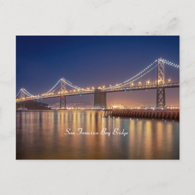 San Francisco Bay Bridge Postcard Postkarte (Vorderseite)