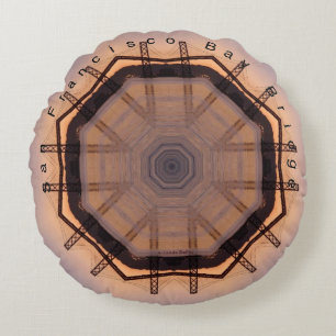 San Francisco Bay Bridge Rundes Kissen